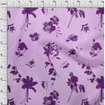 thumbnail image 4 of oneOone Cotton Jersey Purple Fabric Abstract-Uneven Floral Silhouette Pattern Diy Clothing Quilting Fabric Print Fabric By Yard 58 Inch Wide, 4 of 5