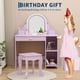 thumbnail image 4 of Juego de Vanity para Niñas con Silla y Espejo Iluminado: Maquillaje para Niños de 3 a 9 Años, Mesa Vanity de Madera Resistente con Almacenamiento, 4 of 7
