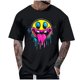 thumbnail image 1 of Blusas y camisas de manga corta y cuello redondo para hombre. Blusas/camisetas de manga corta con cuello redondo y estampado de Halloween para hombre. Blusa para hombre., 1 of 4