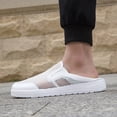 thumbnail image 4 of Men's Big Size 39-47 White Breathable Mesh Slip On Casual Walking Shoes, Lightweight Non-Slip Loafer Trainers, Wide Toe Summer Driving Daily Footwear, 4 of 8