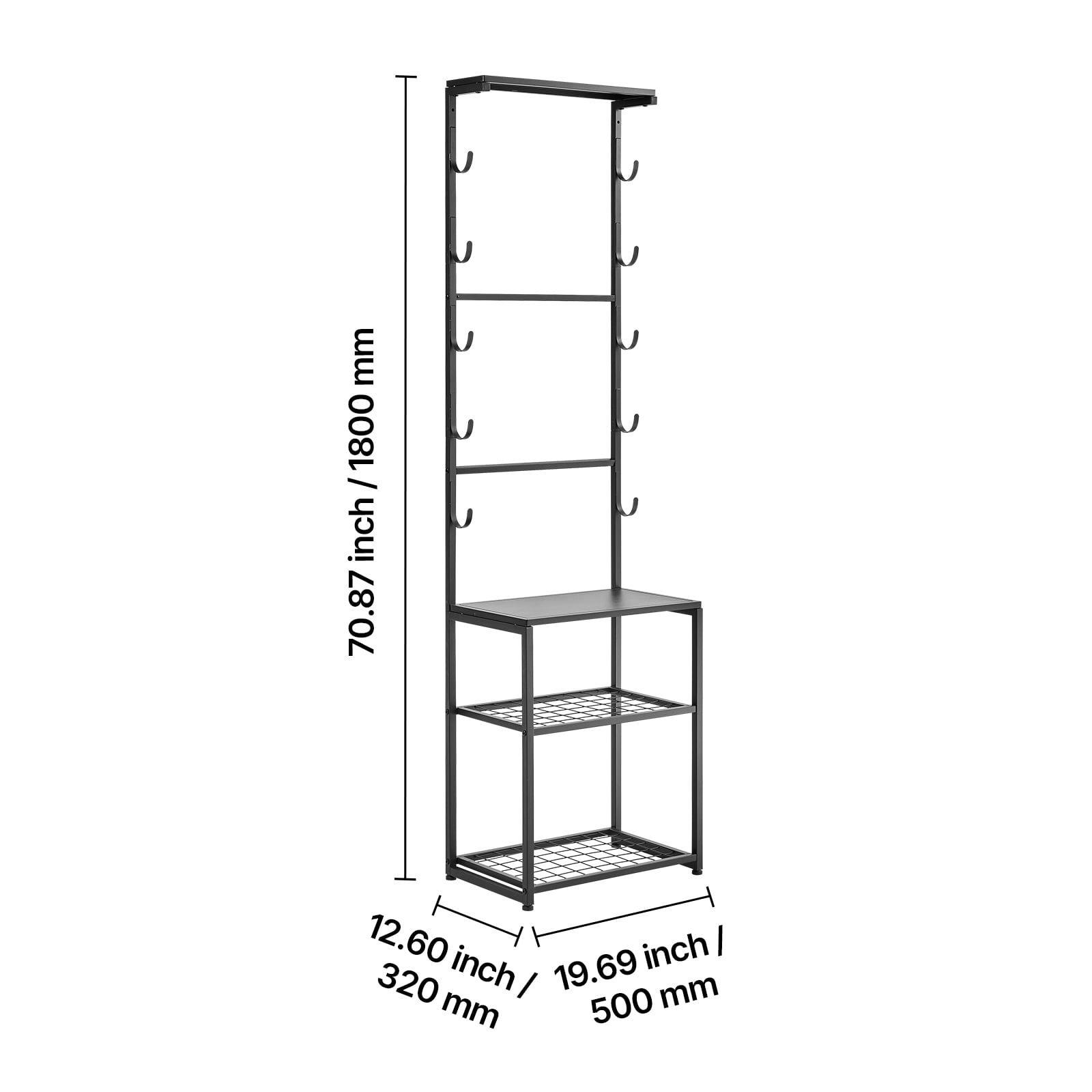 KFFKFF Floor-Standing Gun Rack with Storage Shelf, Indoor Rifle and Shotgun Stand for Wall Display, Holds Up to 5 Firearms, Durable Steel Construction for Home, Garage, and Hunting Gear Storage
