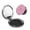 Round Shape, variant on Picia Breast Cancer Ribbons Awareness for Compact Vanity Mirror , Travel Makeup Mirror , Portable Magnifying Cosmetic Mirror for Daily, Work, Business-Heart Shape