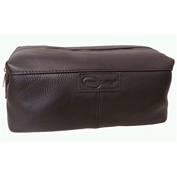 Amerileather 23-4 Amerileather Madison Leather Toiletry Bag, Dark Brown