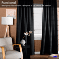 thumbnail image 2 of "Cortinas Kitul Blackout Plus Aislamiento Térmico 2 Paneles 215 X 135 Cm Color Negro ", 2 of 5