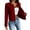 Red, variant on ClodeEU Women's Round Collar Open Front Cropped Blazer Jacket, Long Sleeve Slim Fit Casual Short Suit Coat Army Green,Women's Plus L