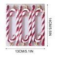 thumbnail image 3 of Weloille 6Pcs Christmas Candy Ornament Plastic Christmas Tree Hanging Ornament Twisted Crutch Candy Canes for Xmas Home Christmastree Decoration, 3 of 4