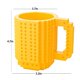 thumbnail image 2 of Taza De Ladrillo Incorporada, Taza De Café Novedad Divertida Compatible Con Lego, Taza De Bloques De Construcción Diy Creativa-Amarillo. Afortunado Sencillez, 2 of 5
