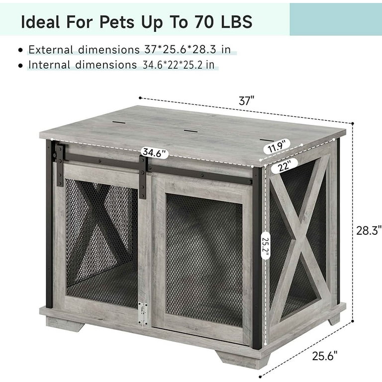 Sliding Barn Door Kennel / 1 in the U.S. / Dog Kennel / Entertainment  Center / Rustic Kennel / Dog Crate / Dog Furniture /double Dog Kennel 