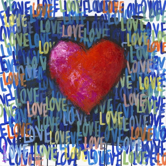 "Blue Love" Painting Print on Wrapped Canvas