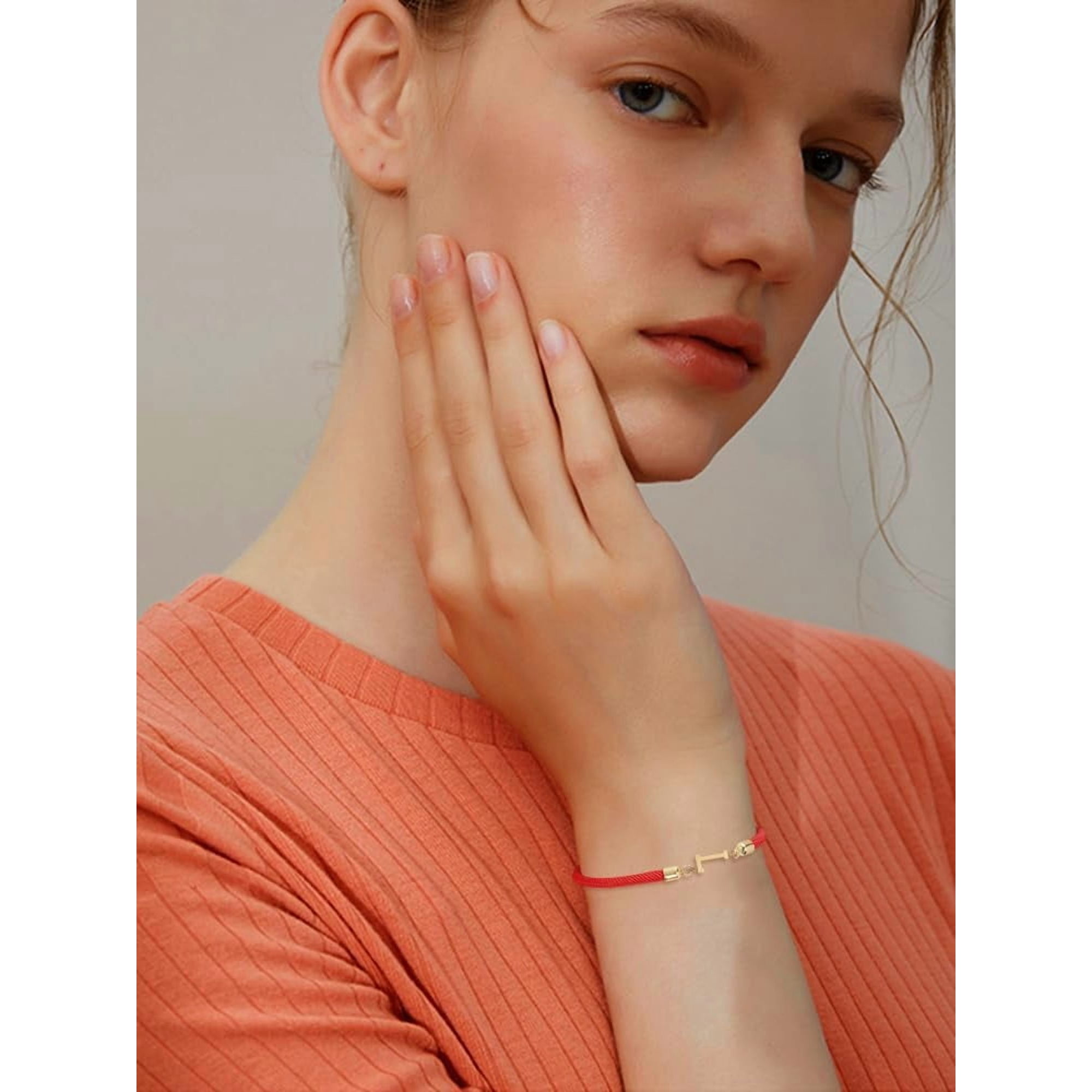 Initial Letter Bracelets for Women Adjustable A-Z Alphabet Nylon Cord Slider Bracelets Jewelry Personalized Gift