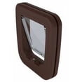 thumbnail image 3 of Puerta para mascotas con microchip, acceso selectivo, fácil de instalar, energéticamente eficiente, a prueba de viento, práctica, marrón, 3 of 3