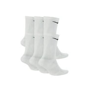 Mens Nike 6-pack Everyday Plus Cushion Crew Training Socks Color: White Size: 6-8