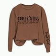 thumbnail image 4 of Towmus Women's Oversized God Is Still Writing Your Story Loose Sweatshirts Crewneck Winter Fall Long Sleeve Sweaters Casual Pullover Fashion, 4 of 4