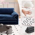 thumbnail image 4 of Timbernest 66" Futon Sofa Bed, 3 in 1 Convertible Sleeper Sofa Queen Size with Side Storage, Velvet Pull Out Sofa Bed, Blue, 4 of 11