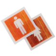 thumbnail image 2 of Acrylic Bathroom Sign for Door Office Use Brown Color Cute Decor 2 Pieces, 2 of 5