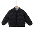 thumbnail image 2 of Kids Reversible Parka, Winter Solid Color Double-Sided Long Sleeve Coat, Warm Wearable For Cold Weather Black 12-13Years, 2 of 4