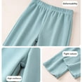 thumbnail image 4 of Penkiiy Toddler Baby Kids Winter Boys Girls Solid Color Thickening Home Wear Clothes Pants 3-4 Years Green, 4 of 4