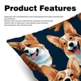 thumbnail image 2 of Corgi 2-Pack Velvet Throw Pillow Covers with Unique Patterns, Set of 2 Decorative Throw Pillow Inserts for Sofa Bed Couch, 16x16/18x18/20x20 Inches, Ideal for Home Decor and Gifting, 2 of 6