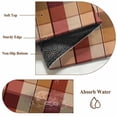 thumbnail image 5 of Brown Buffalo Plaid Area Rugs 5x7 ft Red Geometric Check Abstract Line Gradient Washable Rug Non Slip Indoor Carpet Absorbent Floor Mat for Living Room Bedroom Dining Room, 5 of 9