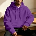thumbnail image 6 of Venzia Men Oversized Hoodie Pullover Sweatshirt Long Sleeve Hooded Top with Kangaroo Pocket Casual Autumn Winter Wear,XXL, 6 of 8