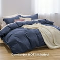 thumbnail image 2 of U by Bedsure Washed Duvet Cover Twin/Twin XL 2 Pieces with Zipper Closure, 1 Duvet Cover 68x90 inches and 1 Pillow Sham, , Navy, 2 of 5