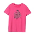 thumbnail image 3 of Camiseta para mujer, disfraz de verano, elegante camiseta con cuello redondo para caminar, viajar, vacaciones SG, 3 of 7
