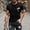 Black, variant on Mens Shirt Men Print Short Sleeve Round Neck T-shirt Casual Fashion Short Sleeve