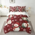 thumbnail image 2 of Castle Fairy Xmas Snowman Girl Boy 7-Piece Bedding Comforter Set,Christmas Snowflake King Bedding Sets,Happy New Year Ultra Soft Bed Sheets,Luxury Bedroom Decor, 2 of 8