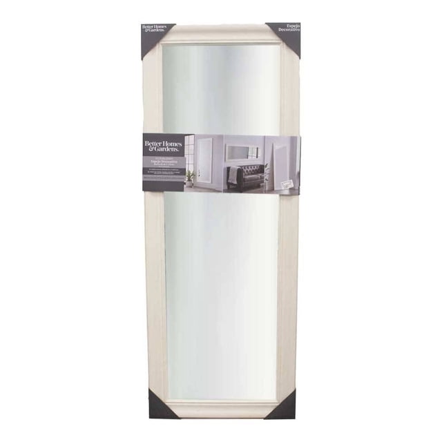 Espejo Decorativo Better Homes & Gardens para Uso Vertical u Horizontal Diseño Rectangular Blanco