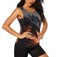 thumbnail image 2 of Fuzoiu Fiery Black Dragon Attack Print Women's Workout Tank Top,Athletic Racerback Sports Tank,Tops Sleeveless Running Loose Fit Yoga Tops,Active Shirts for Yoga, Running, and Gym-Large, 2 of 7