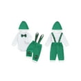 thumbnail image 2 of Spewahor Infant Baby Boys 3Pcs Christmas Fall Outfits 1 3 6 9 12 18 Months Long Sleeve Lapel Collar Romper + Pants + Hat Clothes Set, 2 of 9