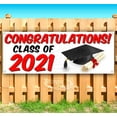 thumbnail image 1 of Congrats! Class Of 2021 V2 13 oz Vinyl Banner With Metal Grommets, 1 of 4