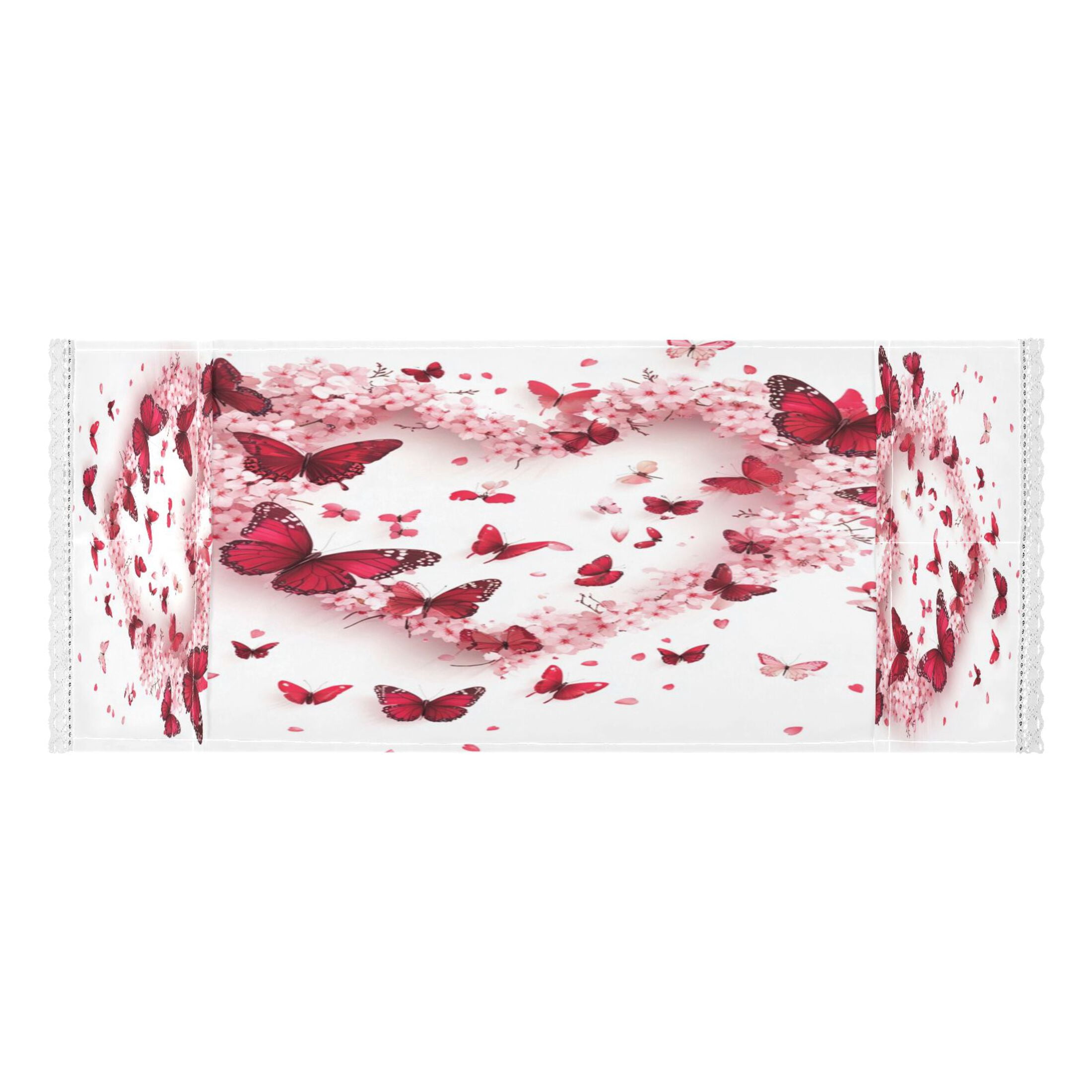 WOBOGO Red Butterfly Pink Floral Washing Machine Cloth Dryer Refrigerator Top Cover Protective Non-Slip Mat For Kitchen Laundry