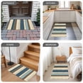 thumbnail image 6 of Beige Blue Stripes Door Mat Indoor Outdoor, Bogo Rustic Brown Farmhouse Wooden Non Slip Welcome Mat with Rubber Backing, Absorbent Fabric Front Door Mats Entryway Rug for Home Patio Entrance 24"x36", 6 of 9