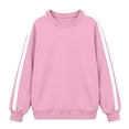 thumbnail image 6 of MSJUHEG Pullover Sweatshirts For Women, Oversized Striped Crewneck Drop Shoulder Top, Loose Fit Casual Sweatshirt for Everyday Fall Outfits A1 Pink XL, 6 of 6