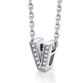 thumbnail image 1 of Silvora mujer plata esterlina inicial collar con chispeante circonita cúbica, letra V colgante collar para niñas adolescentes encanto joyería de cumpleaños, 1 of 8