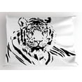 thumbnail image 1 of Tiger Pillow Sham Black Stripes of a Large Hunter Cat Nature Scenes Beautiful Sublime Beast Digital Artwork, Decorative Standard King Size Printed Pillowcase, 36 X 20 Inches, Black, by Ambesonne, 1 of 2