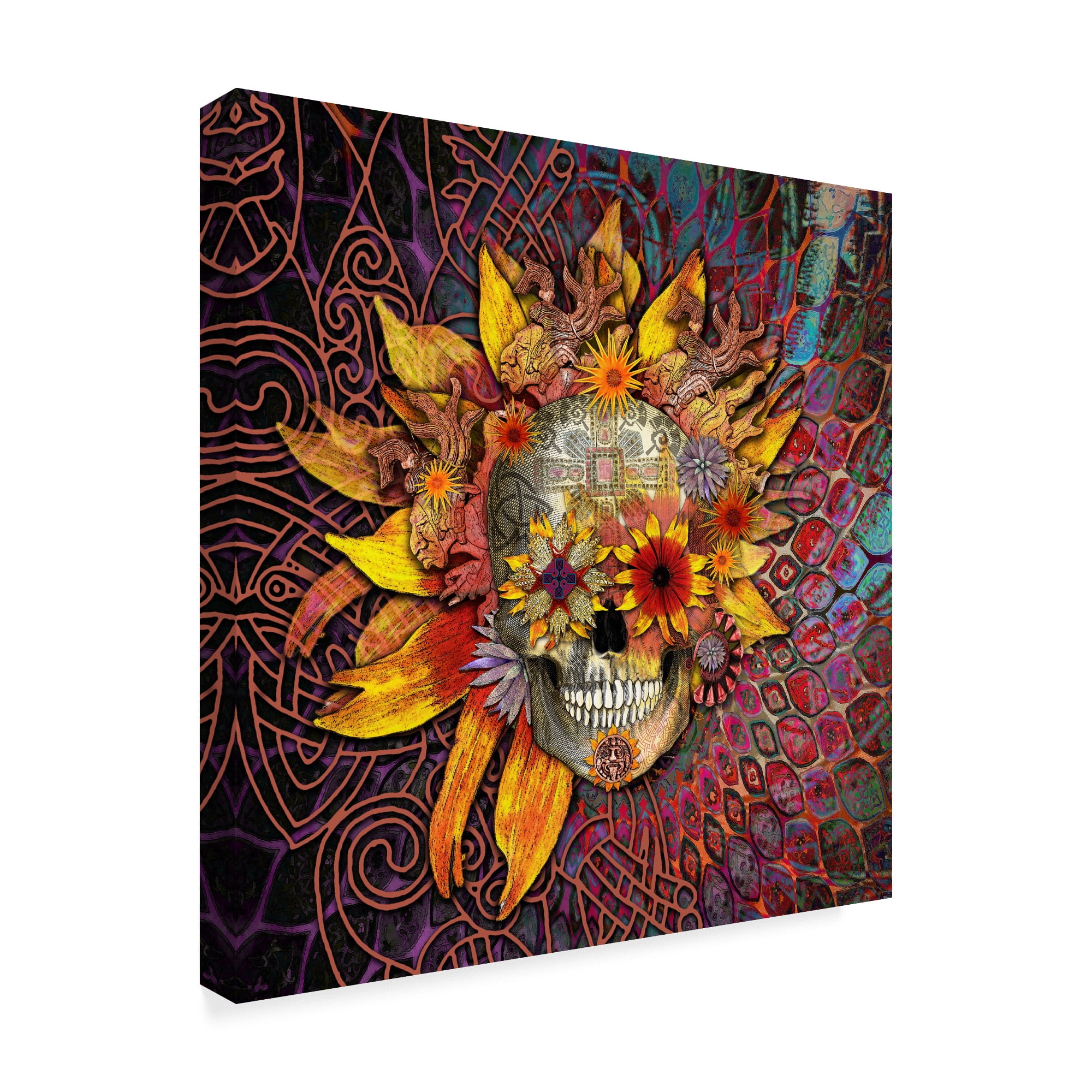 Trademark Fine Art 'Origins Botaniskull' Canvas Art by Fusion Idol Arts
