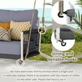 thumbnail image 2 of Miekor Furniture 1-Piece Woven Rope Outdoor Swing Sofa with Soft Cushions Seating 2 for Patio, Courtyard and Balcony (Light Grey) B3A460, 2 of 8