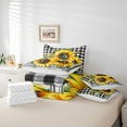 thumbnail image 6 of Homewish Retro Flowers Sunflowers 7-Piece Twin Bedding Sets For Teens Female Girls,Geometric Plaid Bedding Comforter Set,Chic Floral Blossoms Breathable Sheet Sets,Lightweight Room Decor,Reversible, 6 of 8