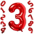 thumbnail image 1 of MesaSe Ballons Rouges 1 Ballons de 40 Pouces en Feuille pour Fête d'Anniversaire Décorations Fournitures Ballons Numériques en Hélium Mylar (Numéro Rouge 1), 1 of 5