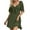 Green, variant on Miluxas Womens Dresses Spring Summer Deep V Neck Elegant Bow tie Mini Dress Wine 10(XL)