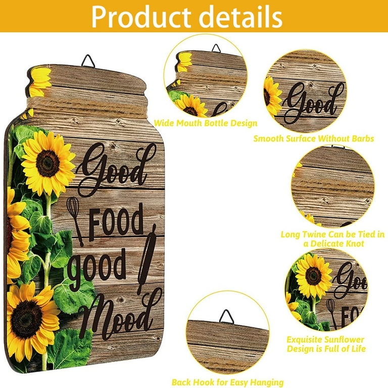 Engraved Sunflower Mason Jar Fall Wall Decor - Interior Frugalista