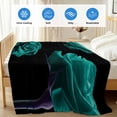 thumbnail image 4 of Teal Blue Rose Cooling Blanket,Lightweight Breathable Summer Throw Blanket with Double Sided Cold Effect,Vintage Abstract Garden Flower Floral Black Picnic Blankets Bed Sheet for Hot Sleepers 30"x40", 4 of 8