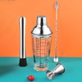 thumbnail image 2 of Juego de Coctelera, Coctelera de Escala Transparente, Copa de Coctelera, Mezcla de Vino, de Jugo de Fruta, Botella de Agua, Herramientas de Barman, 2 of 5