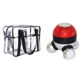 thumbnail image 1 of 1 Pcs Transparent Handbag Thickened Cosmetic Bag & 1 Pcs ​Portable Body Vibration Massage with Led Light Red, 1 of 10