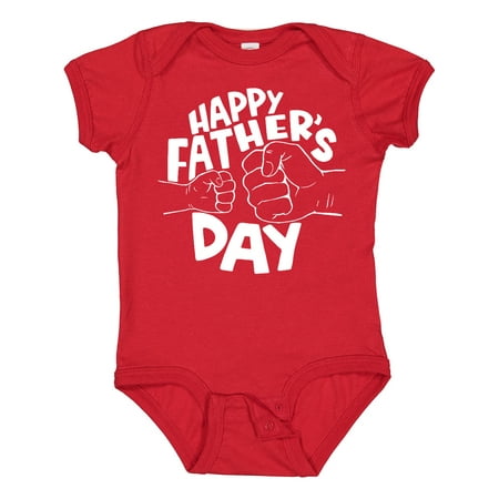 

Inktastic Happy Father s Day Parent-Child Fist Bump Boys or Girls Baby Bodysuit