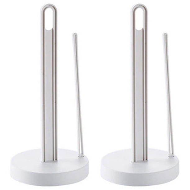 2X Inodoro Cocina Papel Toalla Rodillo Soporte para PañUelos Estante de Plástico Piso de Escritorio Servilletas Verticales Soporte Almacenamiento de Baño-1