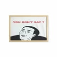 thumbnail image 1 of Groovy Wall Art with Frame, Guy Meme Face Laughing Gestures Human Expression Humor Modern Illustration, Printed Fabric Poster for Bathroom Living Room, 35" x 23", Black and White, by Ambesonne, 1 of 2