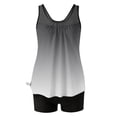 thumbnail image 5 of Womens Bathing Suits Two Piece Tank Tops Boyshorts Swimsuits High Waist Tummy Control Gradient Tankini Swimwear, S, 5 of 7